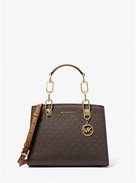 michael kors cynthia ruffle|Cynthia Small Signature Logo Satchel .